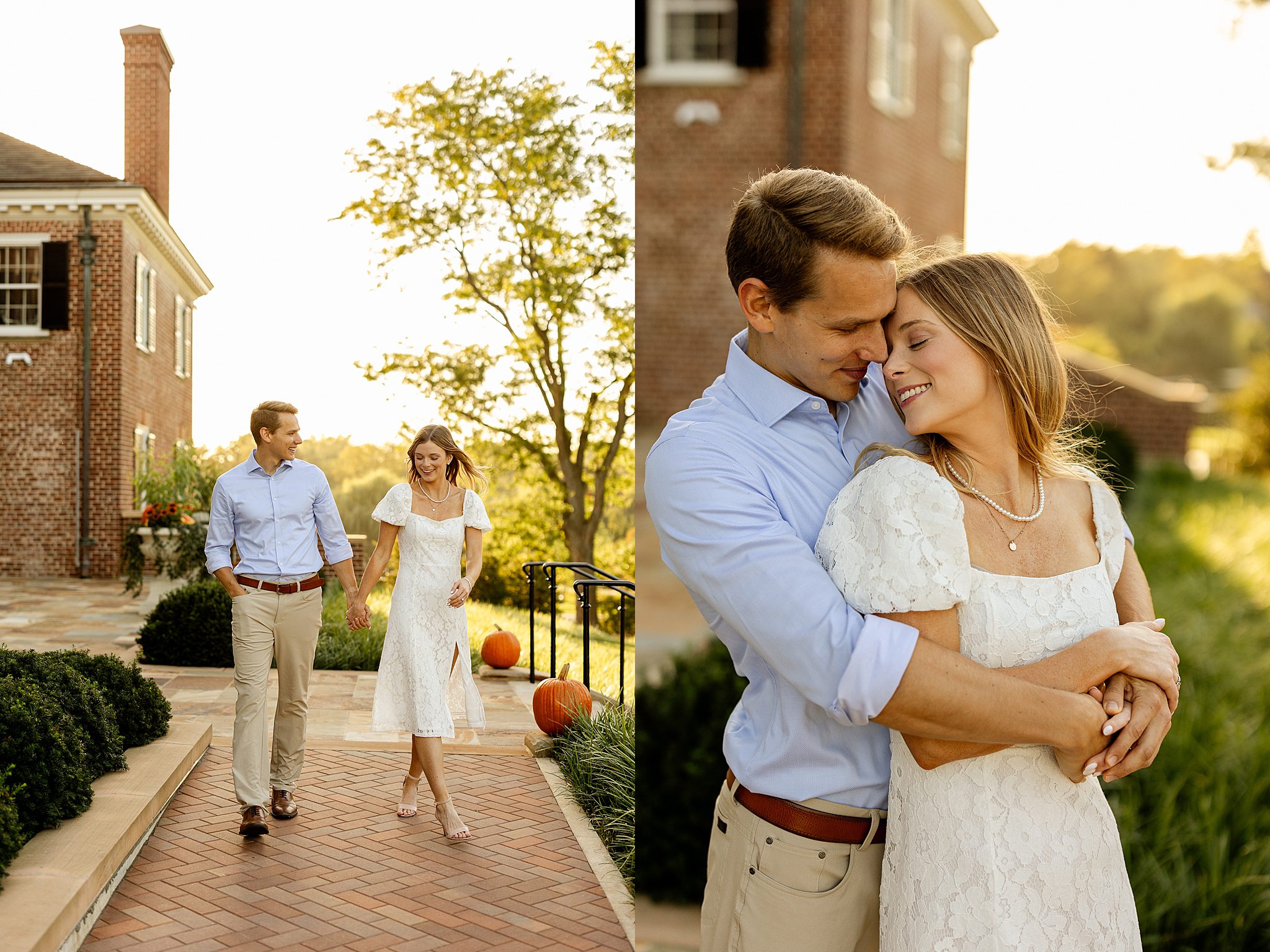 Kate & Brian's fall Cantigny engagement photos in Wheaton, Illinois with Chicagoland wedding photographer Jillian Photography.