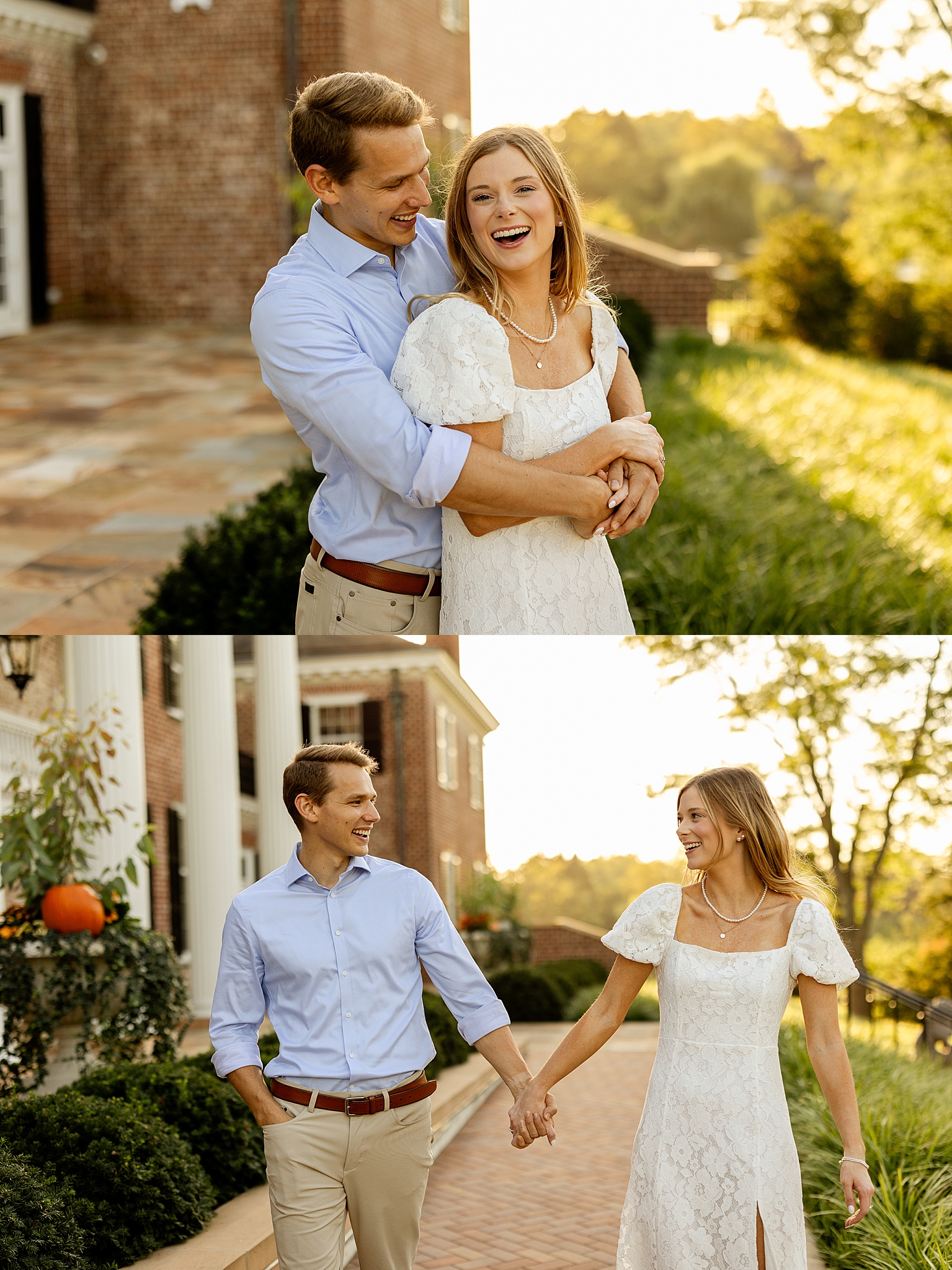 Kate & Brian's fall Cantigny engagement photos in Wheaton, Illinois with Chicagoland wedding photographer Jillian Photography.