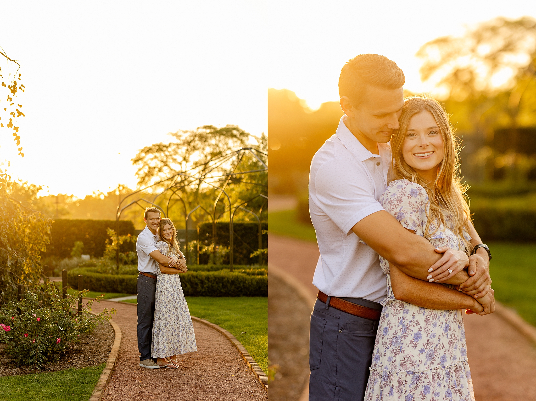 Kate & Brian's fall Cantigny engagement photos in Wheaton, Illinois with Chicagoland wedding photographer Jillian Photography.