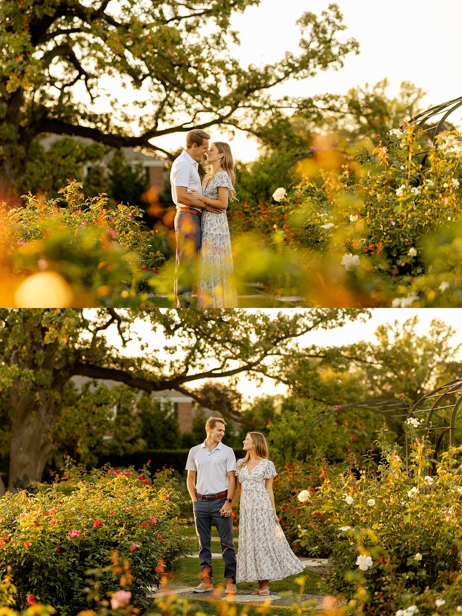 Kate & Brian's fall Cantigny engagement photos in Wheaton, Illinois with Chicagoland wedding photographer Jillian Photography.