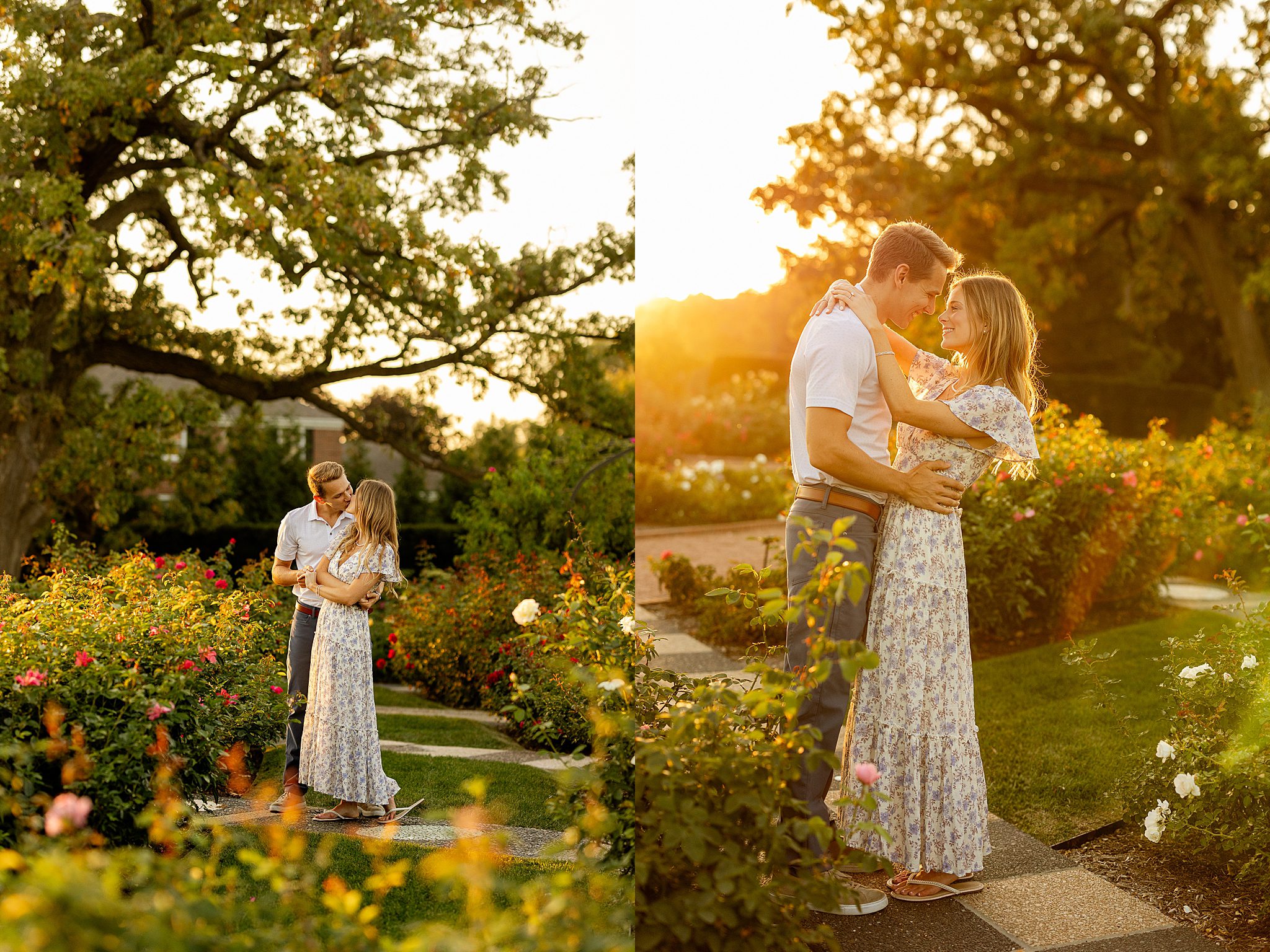 Kate & Brian's fall Cantigny engagement photos in Wheaton, Illinois with Chicagoland wedding photographer Jillian Photography.