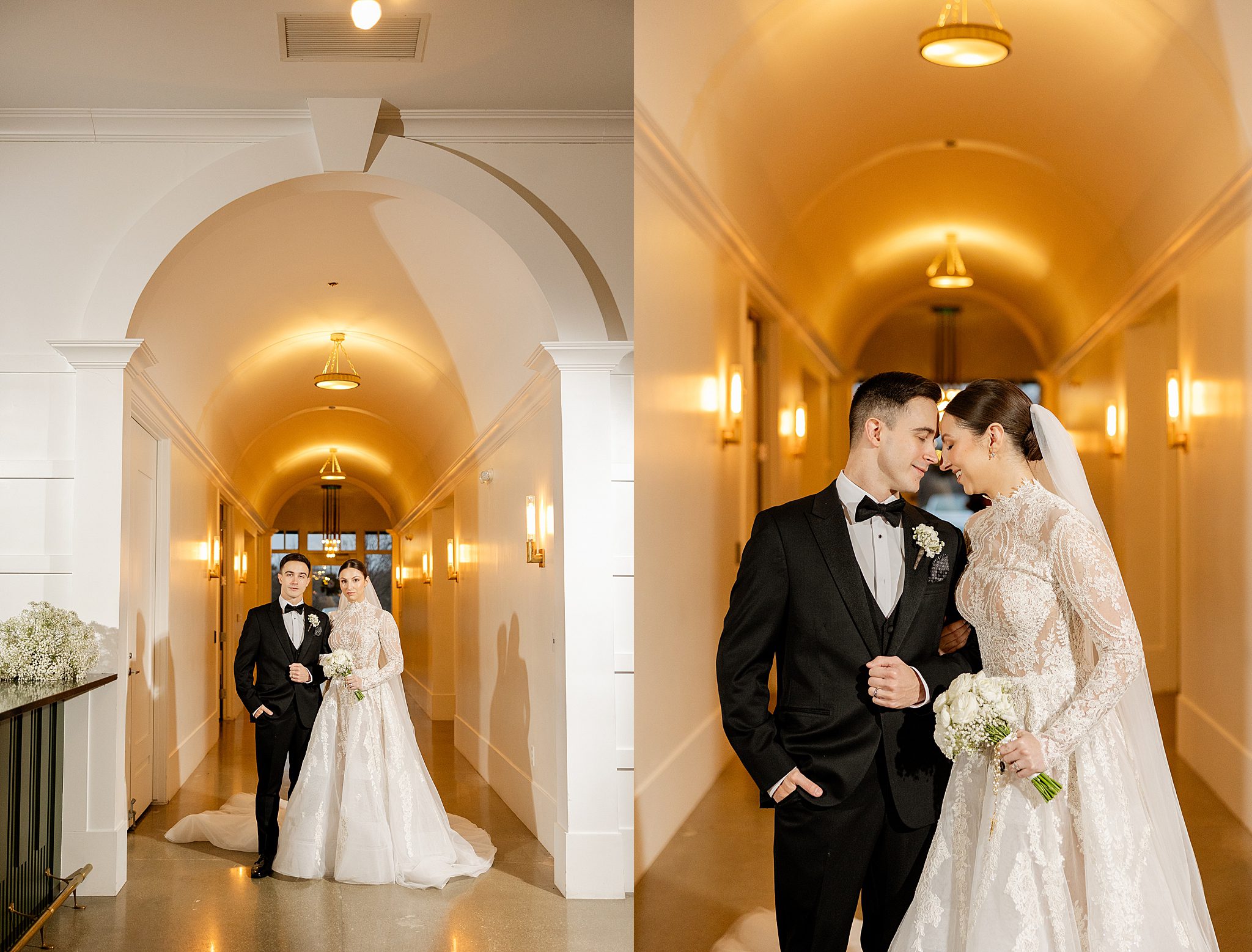 Alessia & Duncan's winter wedding photos at The Crawford in Naperville, Illinois with Chicagoland wedding photographer Jillian Photography.