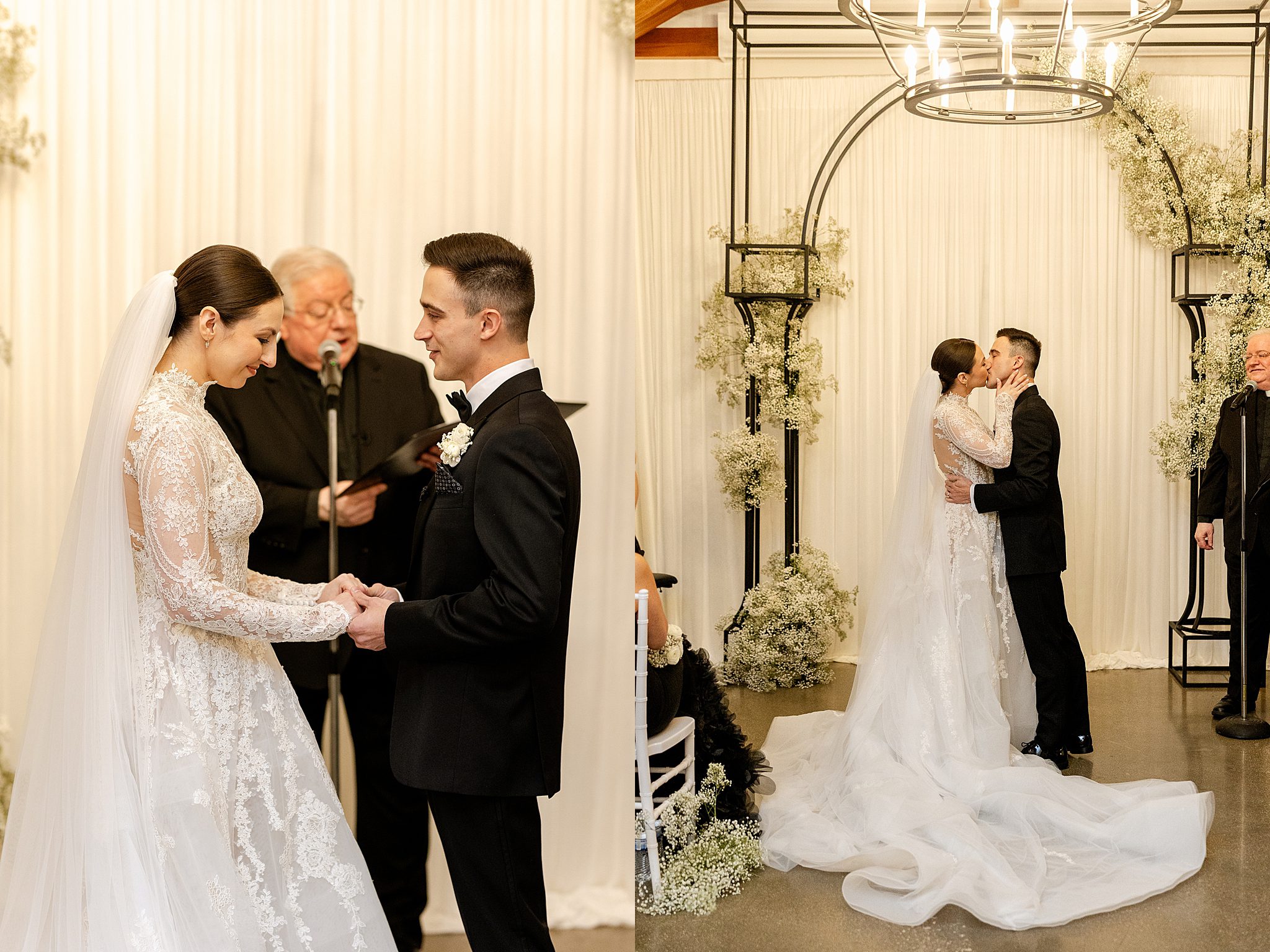 Alessia & Duncan's winter wedding photos at The Crawford in Naperville, Illinois with Chicagoland wedding photographer Jillian Photography.