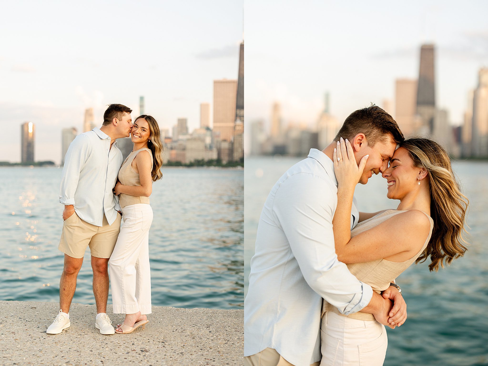Summer Chicago engagement photos with Chicagoland engagement and wedding photographer Jillian Photography.