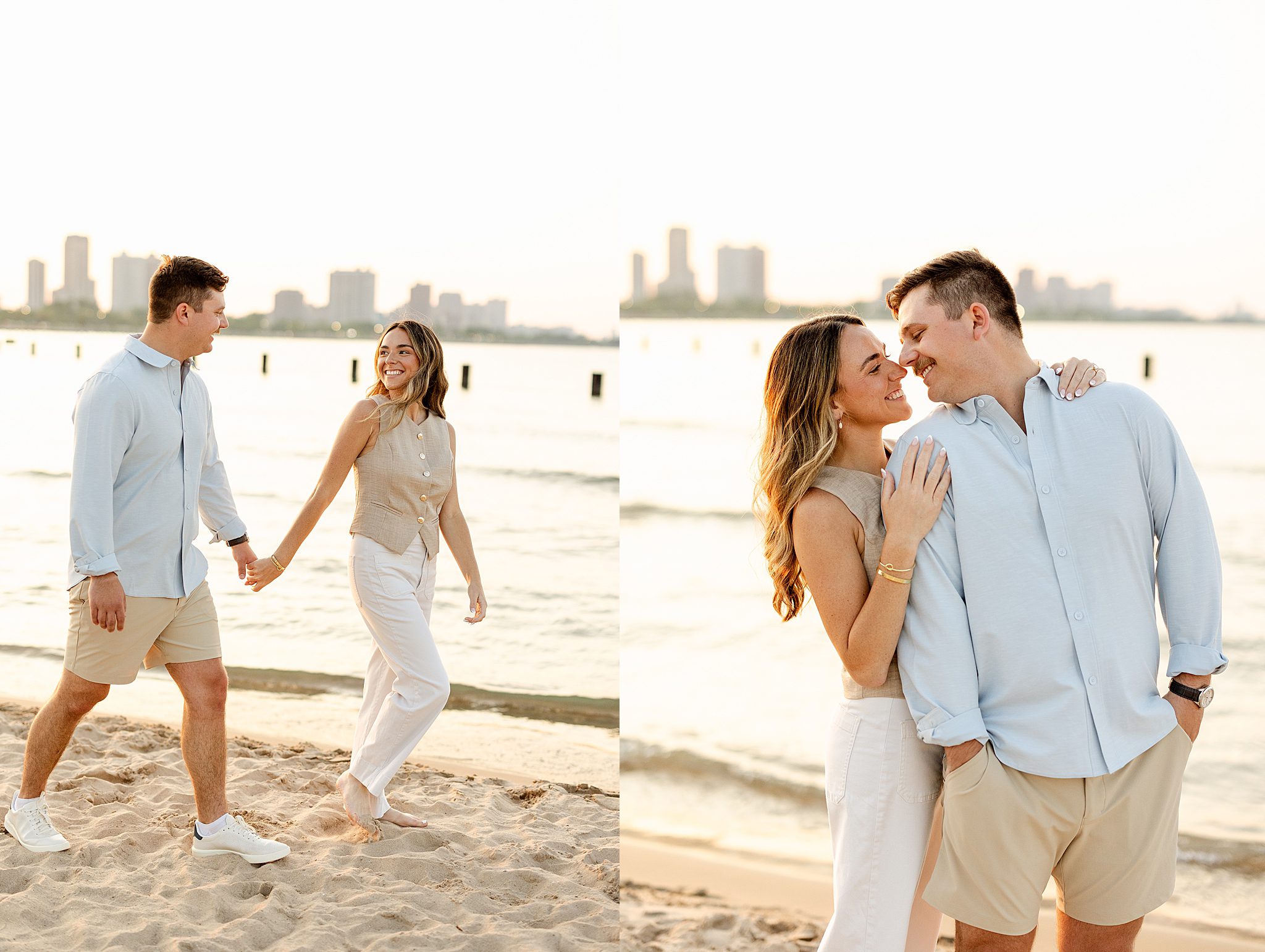Summer Chicago engagement photos with Chicagoland engagement and wedding photographer Jillian Photography.