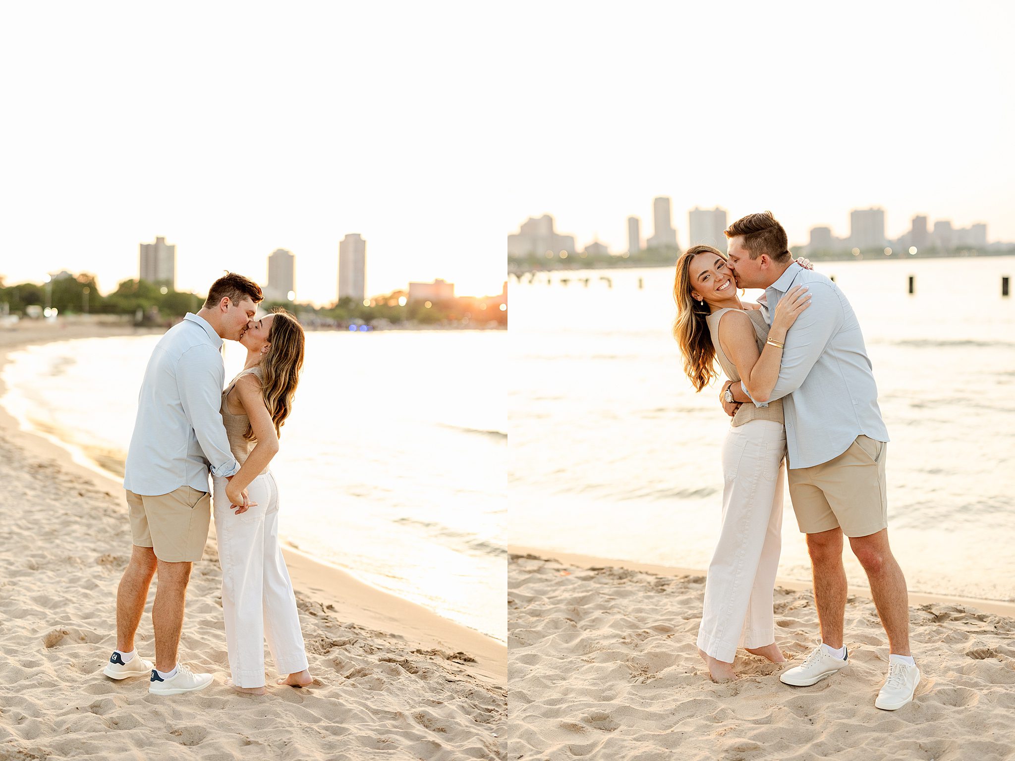 Summer Chicago engagement photos with Chicagoland engagement and wedding photographer Jillian Photography.