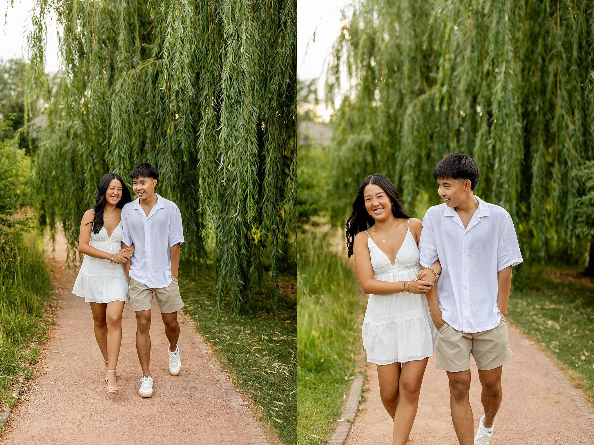 Twin senior photos at Cantigny Park and St. James Forest Preserve with Chicagoland senior photographer Jillian Photography.