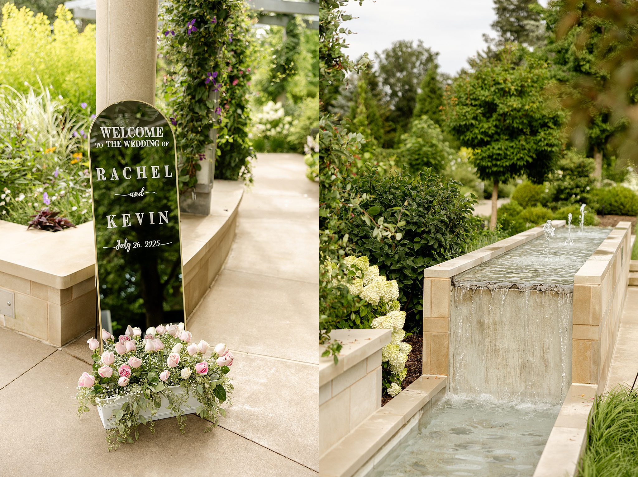 Summer Morton Arboretum wedding day in Lisle, Illinois with Chicagoland wedding photographer Jillian Photography.