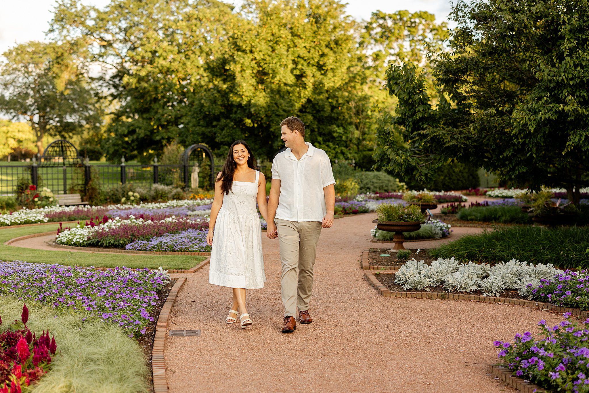 Cantigny Park engagement photos with Chicagoland engagement and wedding photographer Jillian Photography.