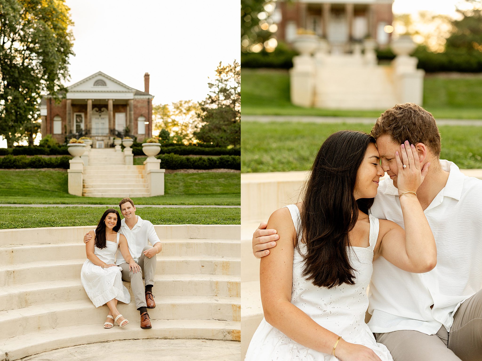 Cantigny Park engagement photos with Chicagoland engagement and wedding photographer Jillian Photography.