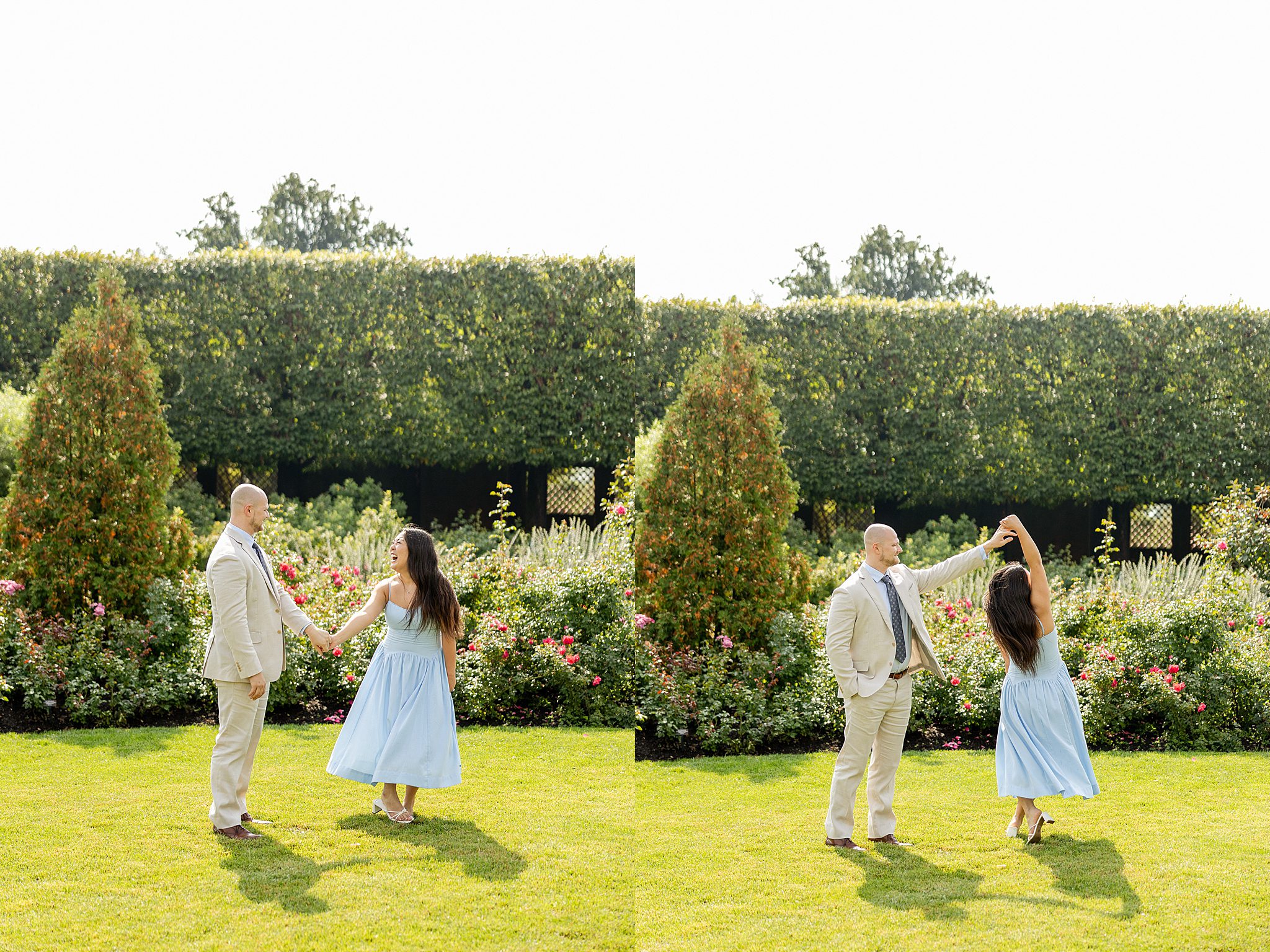 Chicago Botanic Garden proposal photos and proposal photo ideas with Chicagoland wedding photographer Jillian Photography.