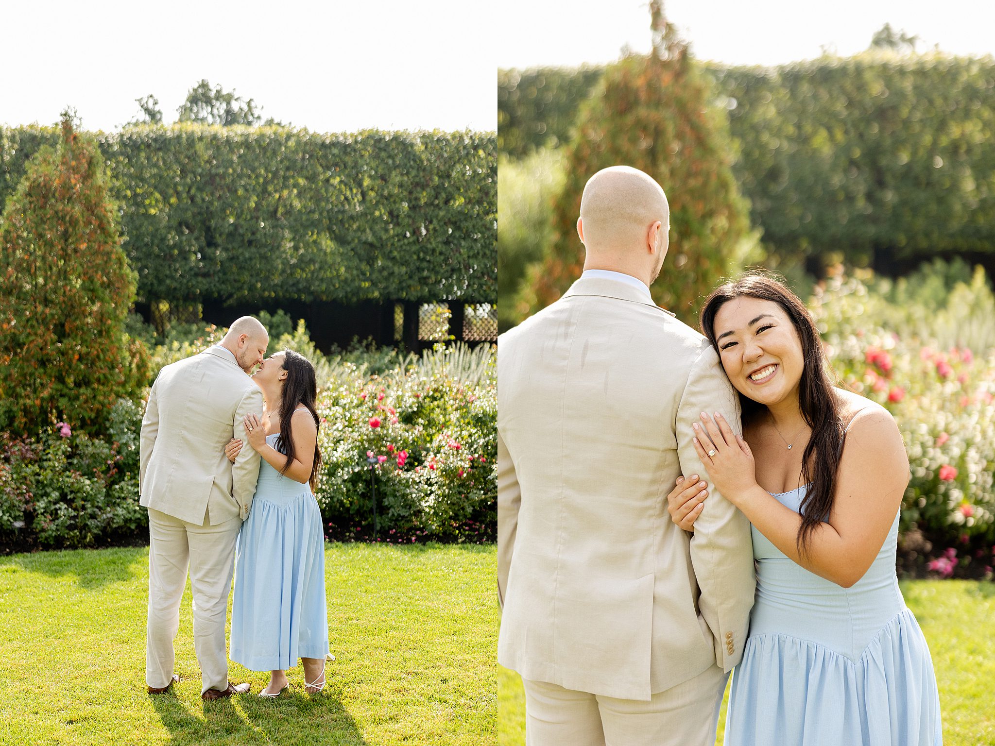 Chicago Botanic Garden proposal photos and proposal photo ideas with Chicagoland wedding photographer Jillian Photography.