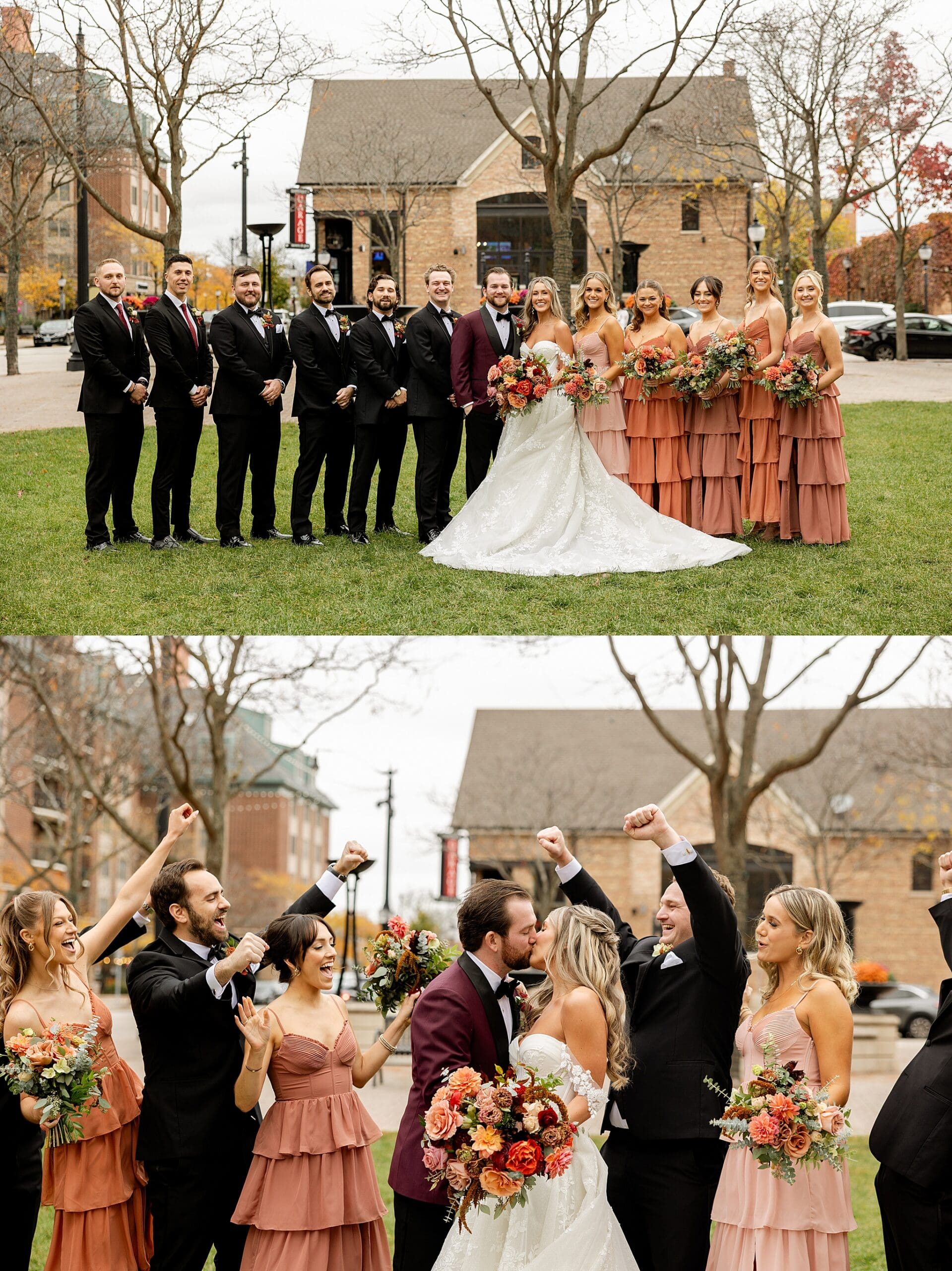 Fall Metropolis Ballroom wedding day in Arlington Heights, Illinois with Chicagoland wedding photographer Jillian Photography.