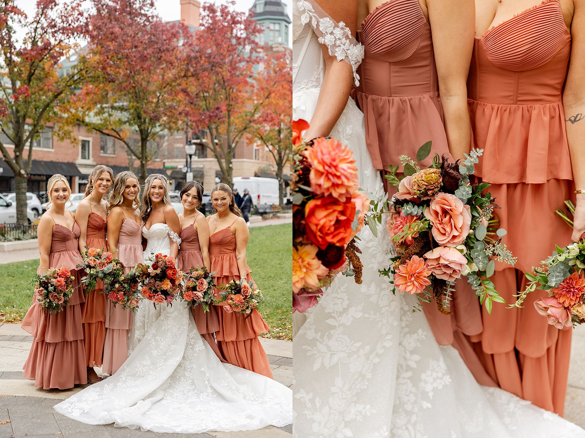 Fall Metropolis Ballroom wedding day in Arlington Heights, Illinois with Chicagoland wedding photographer Jillian Photography.