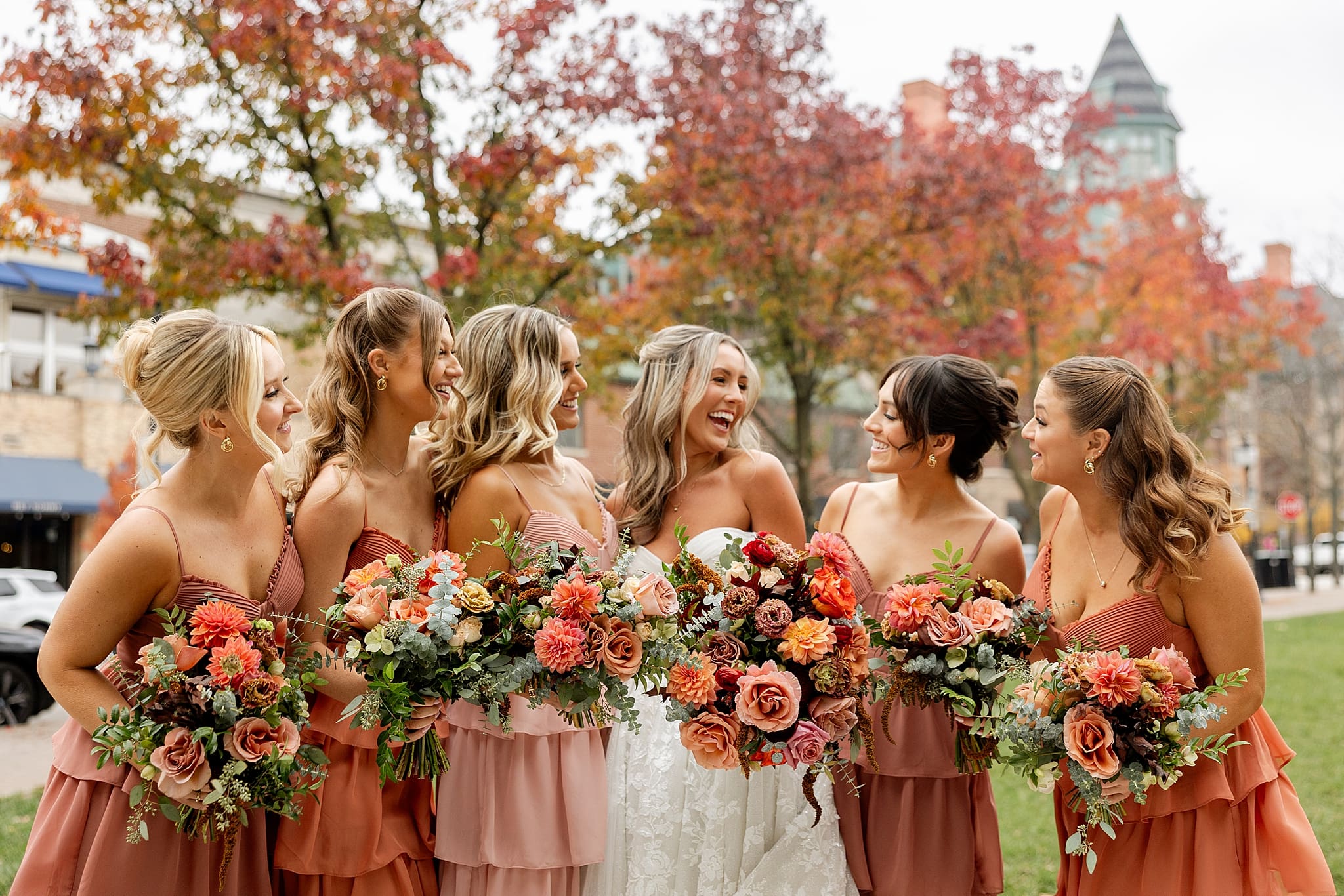 Fall Metropolis Ballroom wedding day in Arlington Heights, Illinois with Chicagoland wedding photographer Jillian Photography.