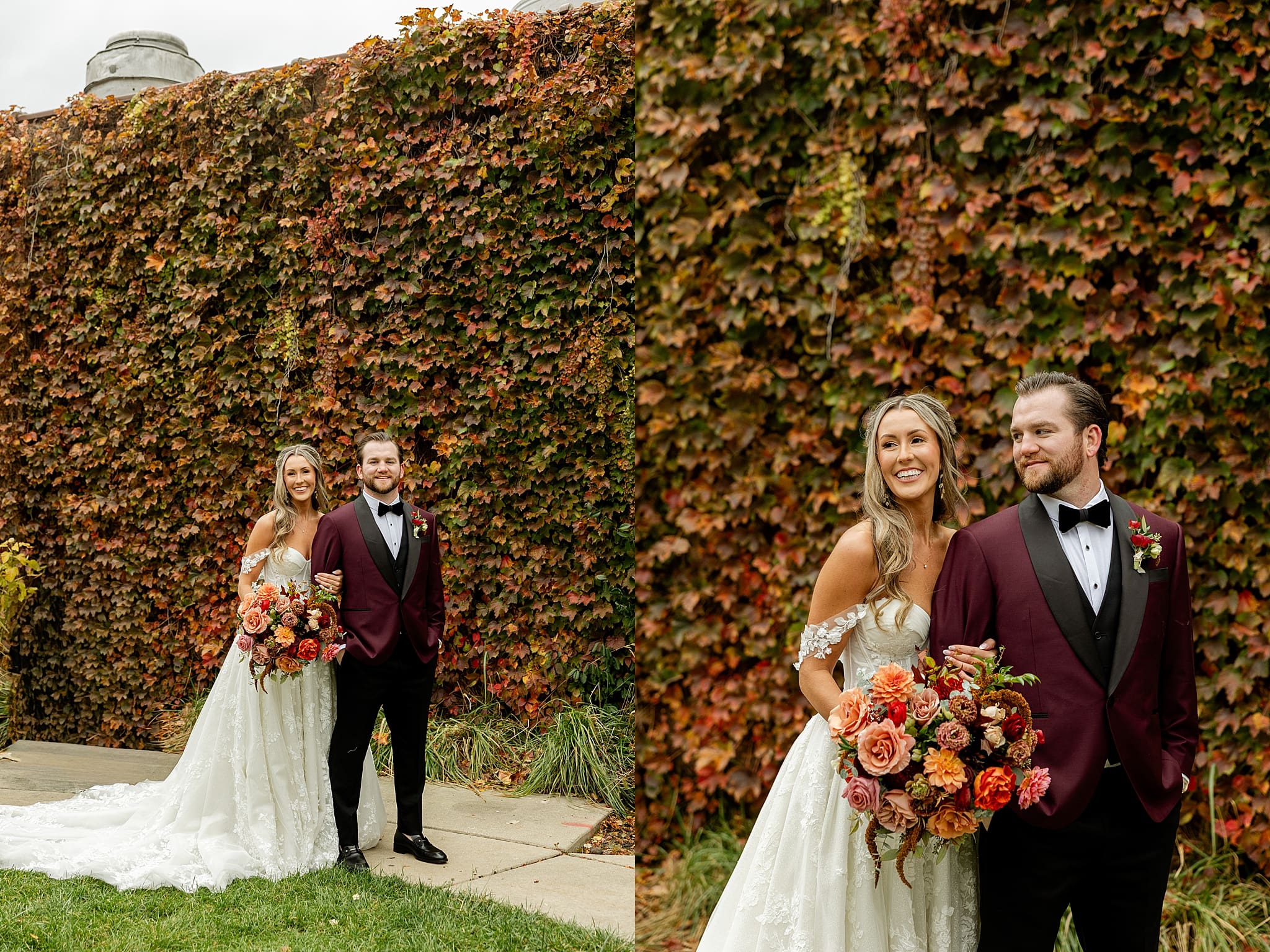 Fall Metropolis Ballroom wedding day in Arlington Heights, Illinois with Chicagoland wedding photographer Jillian Photography.