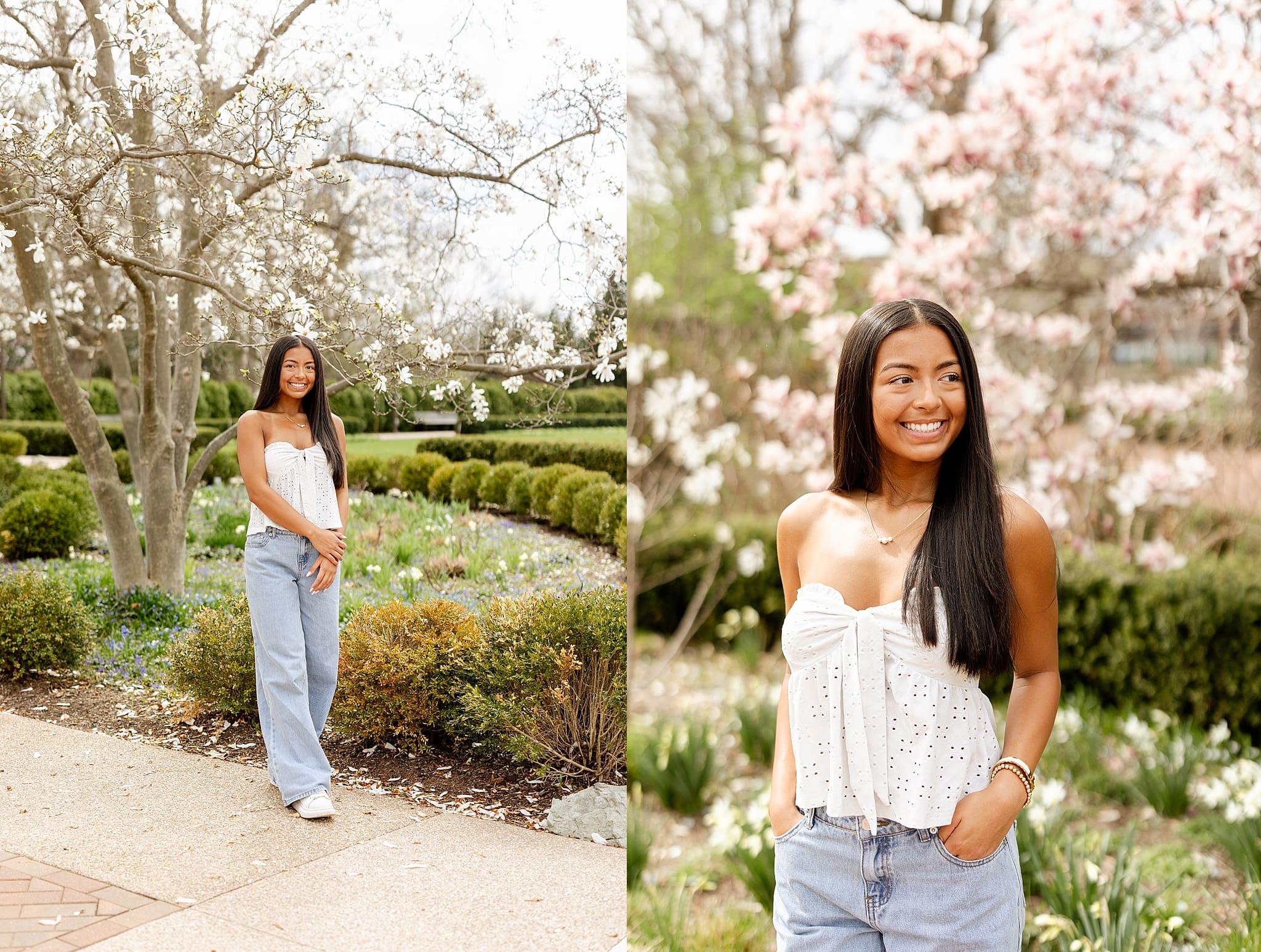 Spring Cantigny Park senior photos + inspiration for your Cantigny senior photos with Chicagoland senior photographer Jillian Photography.