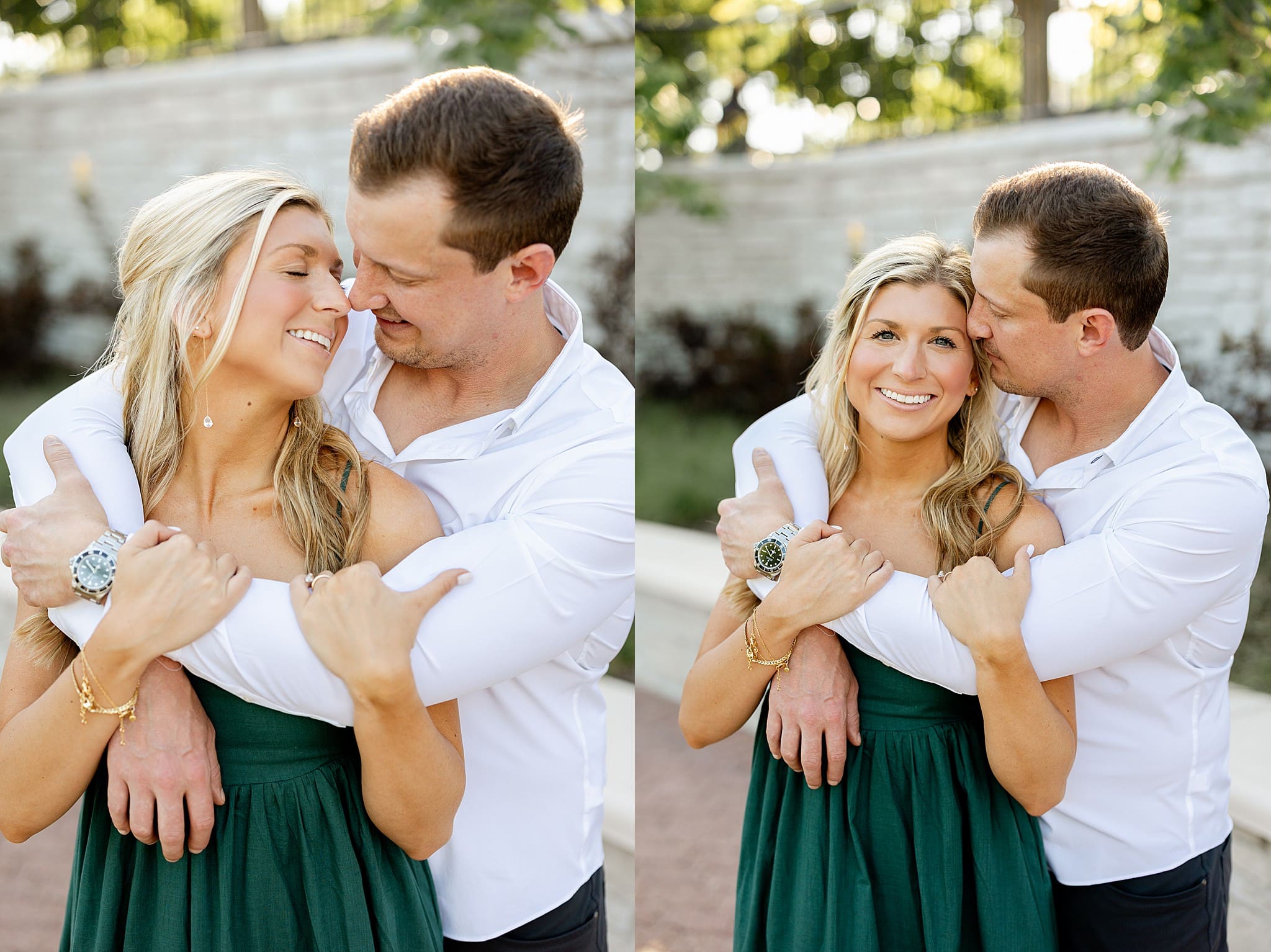 Featuring Danielle & Joey's summer Naperville Riverwalk engagement photos with Chicagoland wedding photographer Jillian Photography.