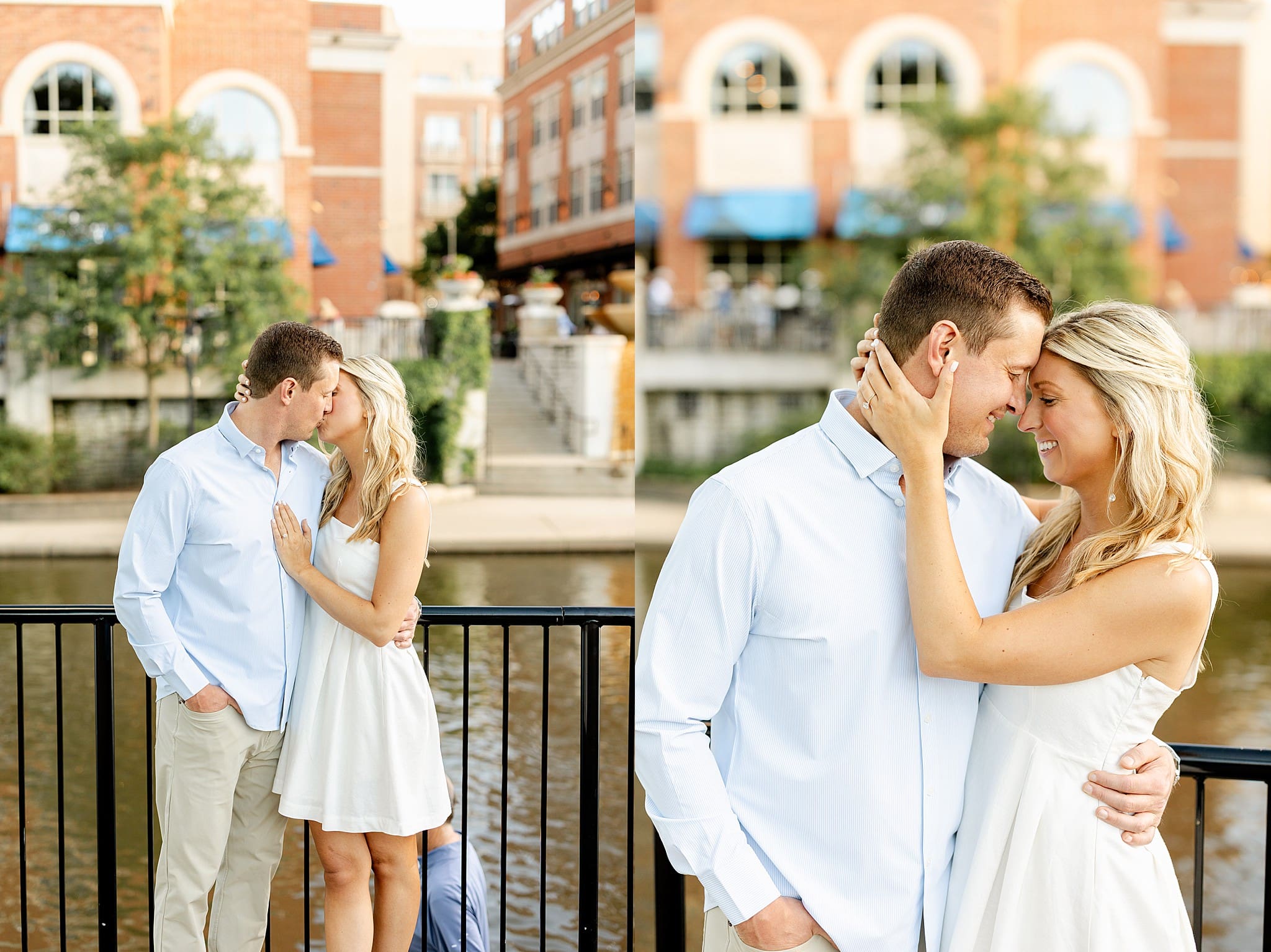 Featuring Danielle & Joey's summer Naperville Riverwalk engagement photos with Chicagoland wedding photographer Jillian Photography.