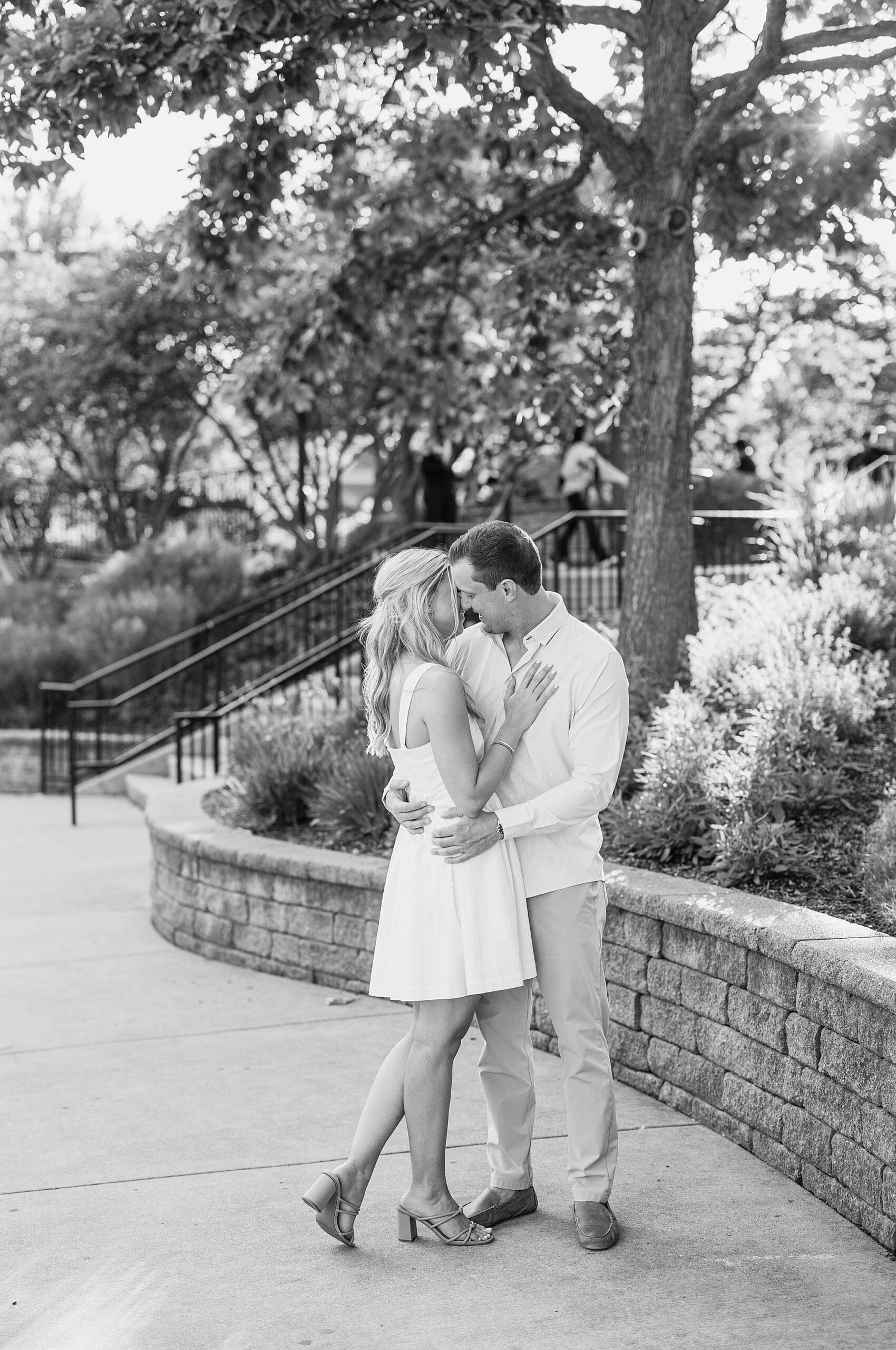 Featuring Danielle & Joey's summer Naperville Riverwalk engagement photos with Chicagoland wedding photographer Jillian Photography.