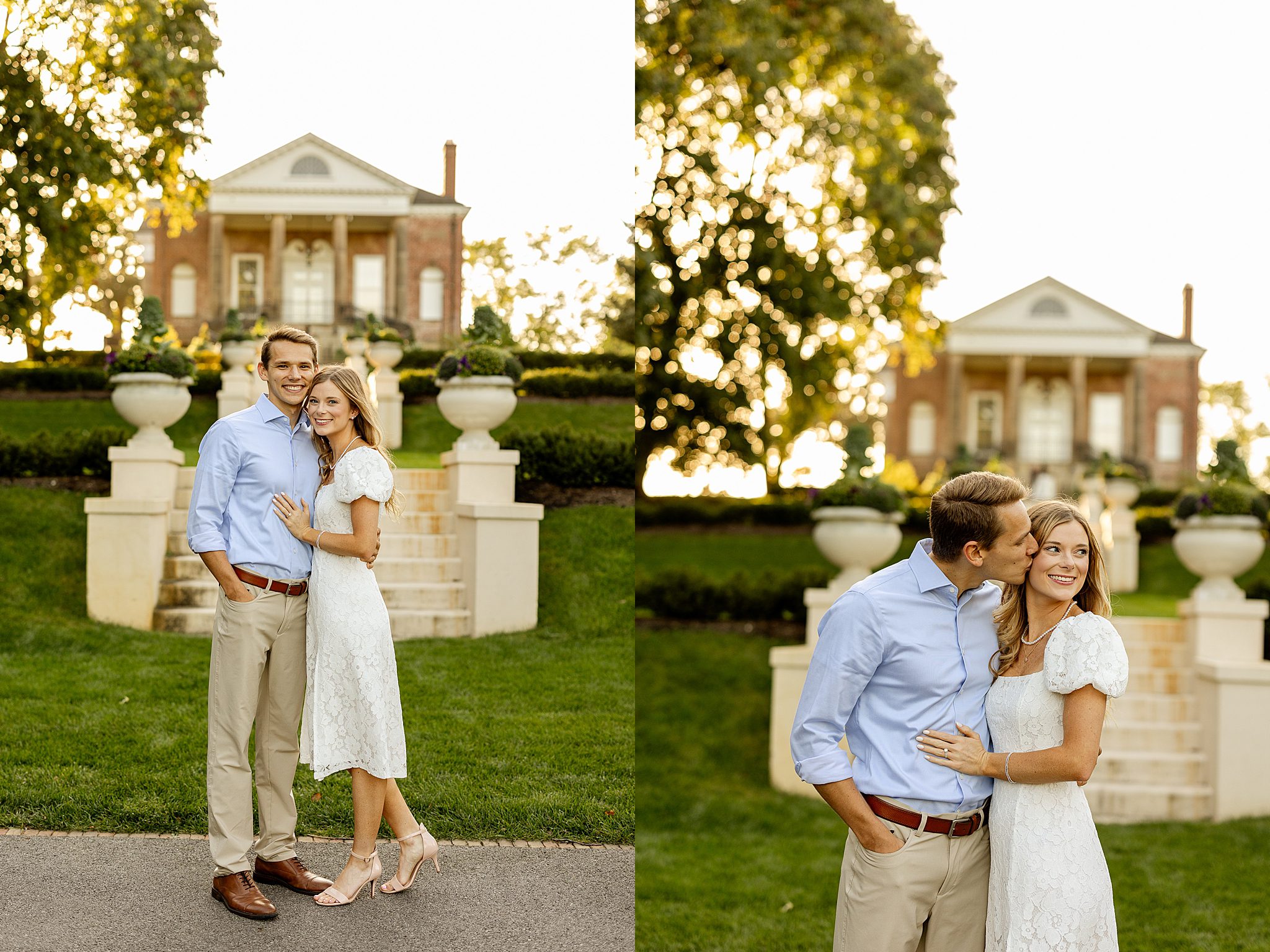 Kate & Brian's fall Cantigny engagement photos in Wheaton, Illinois with Chicagoland wedding photographer Jillian Photography.