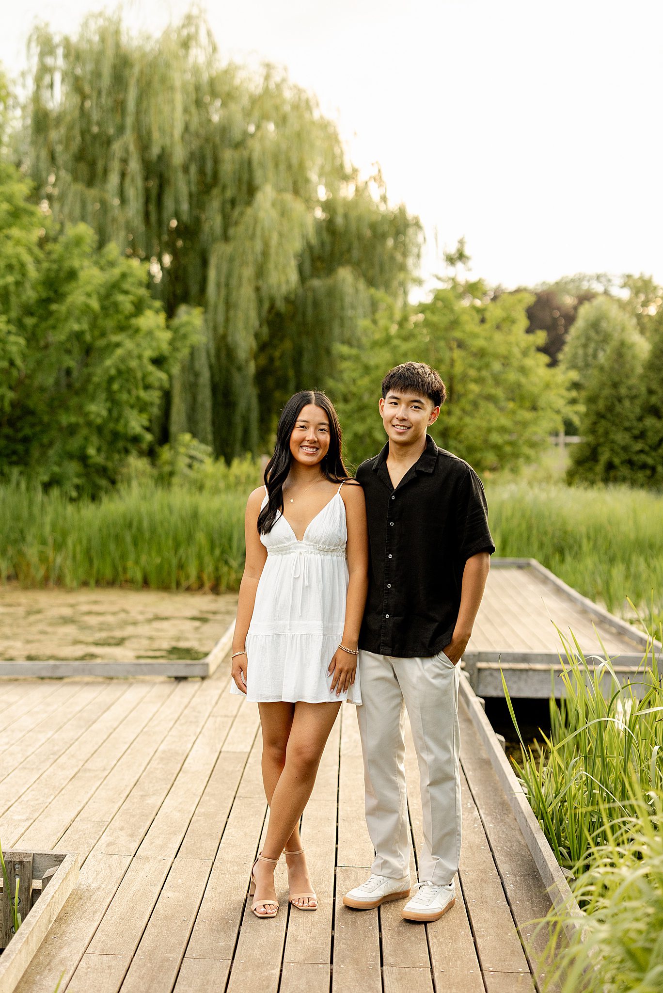 Twin senior photos at Cantigny Park and St. James Forest Preserve with Chicagoland senior photographer Jillian Photography.
